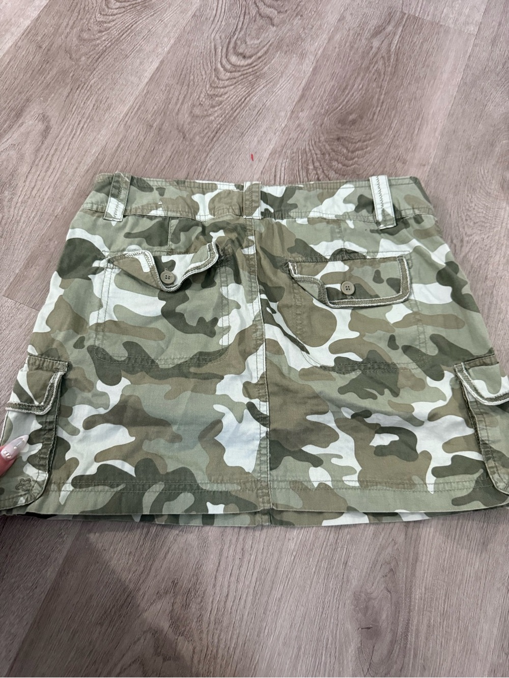 Limited Too Olive Green Camo Mini Skirt with shorts vintage Y2K